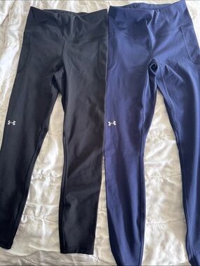 Under Armour Black and Navy Women's Performance Leggings Duo